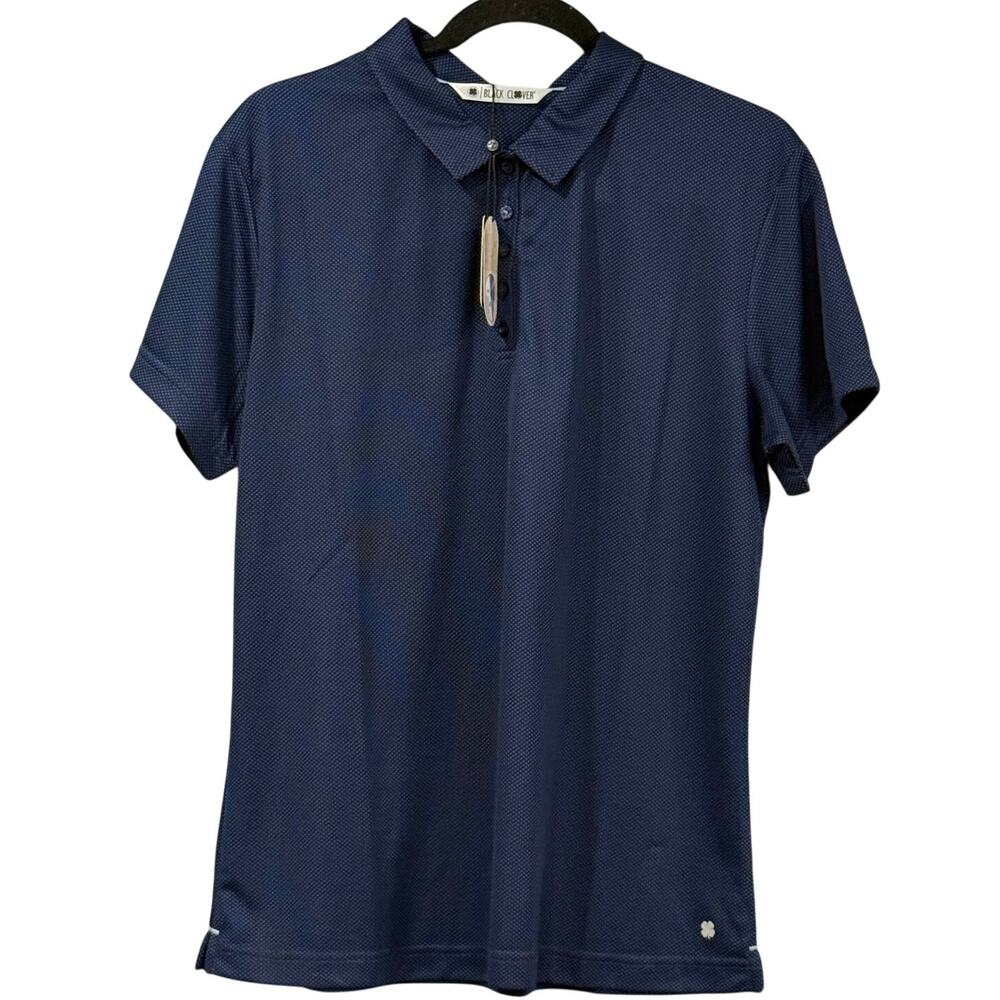 Black Clover Women's Athena Polo XL Navy Ocean Syntrel Golf Performance NWT Blue